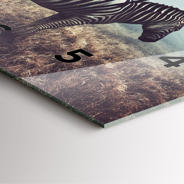 Kwadratowy zegar Zebra – Abstrakcja