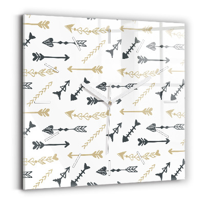 Kwadratowy zegar Geometryczny wzór hipsterski