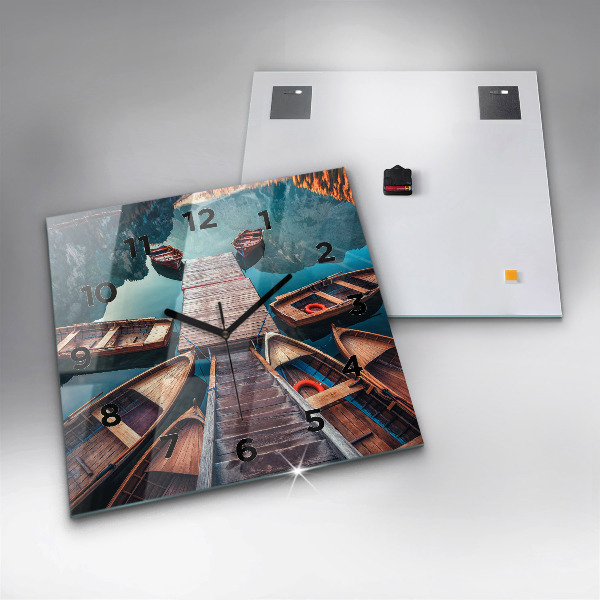 Kwadratowy zegar Pomost i Jezioro