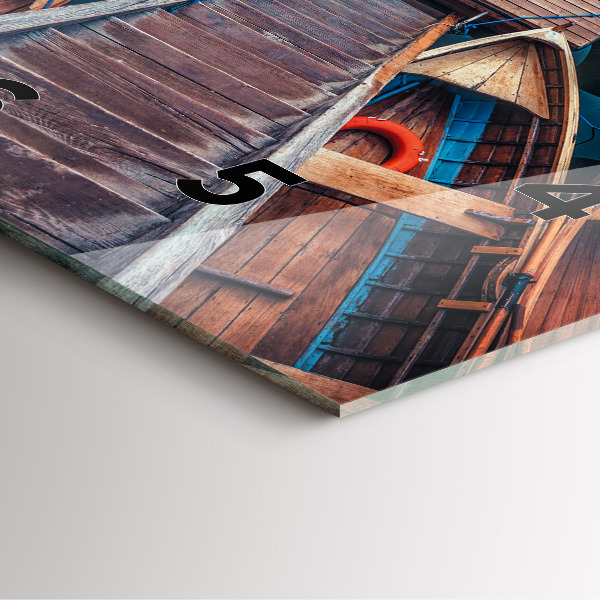 Kwadratowy zegar Pomost i Jezioro