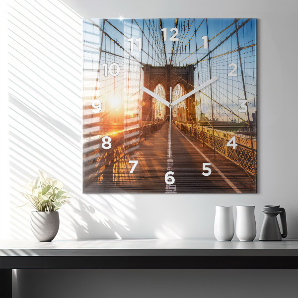 Kwadratowy zegar Most Brookliński NYC