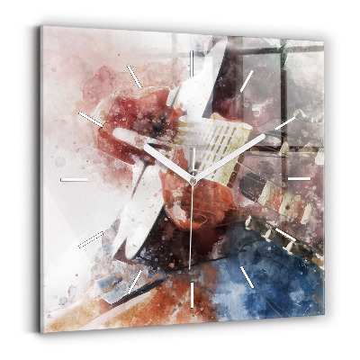 Kwadratowy zegar Wizualizacja Gitary