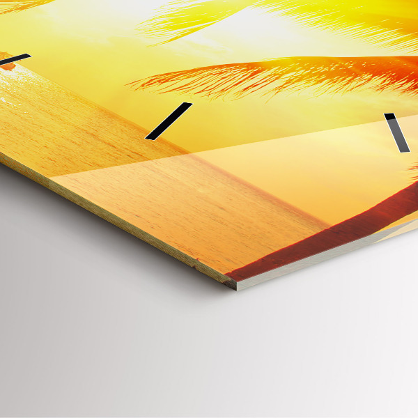 Kwadratowy zegar Wakacje Odpoczynek Lato