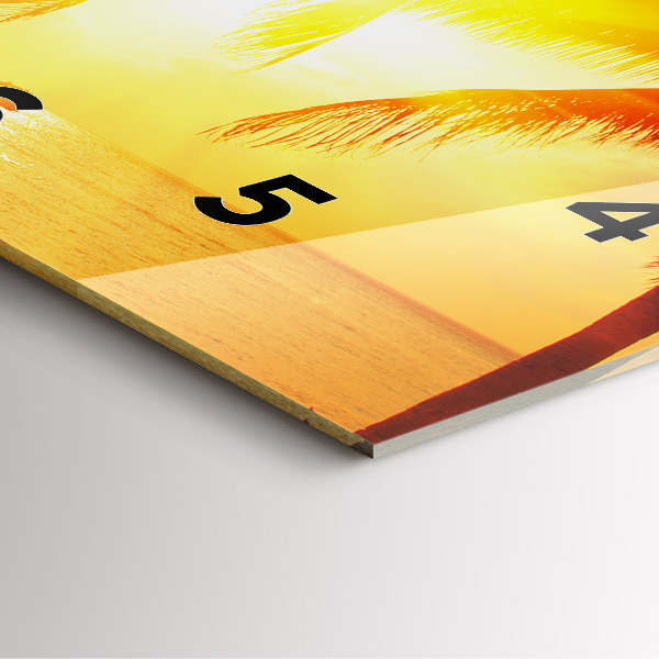 Kwadratowy zegar Wakacje Odpoczynek Lato