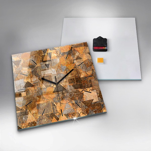 Kwadratowy zegar Kształty Geometryczne