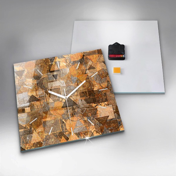 Kwadratowy zegar Kształty Geometryczne