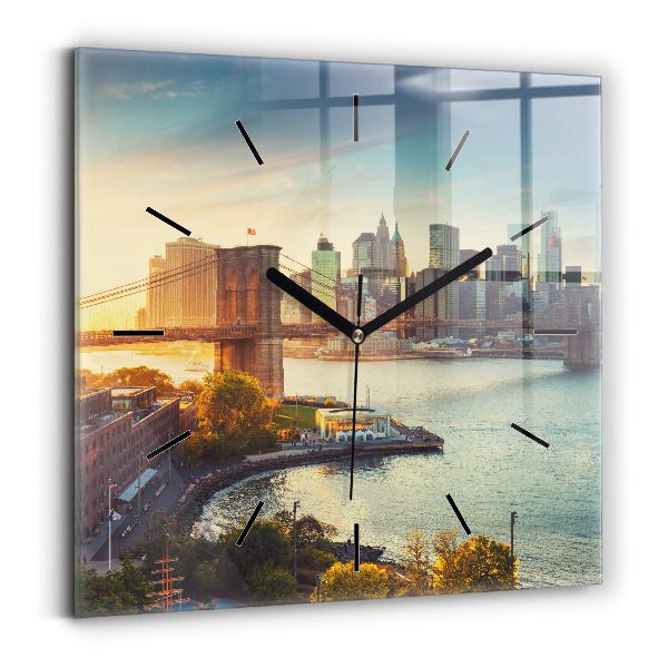 Kwadratowy zegar Nowy Jork Manhattan