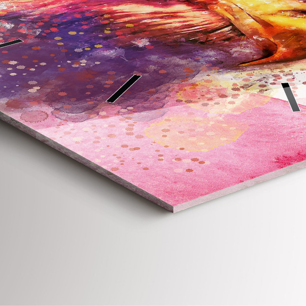 Kwadratowy zegar Akwarela orzeł