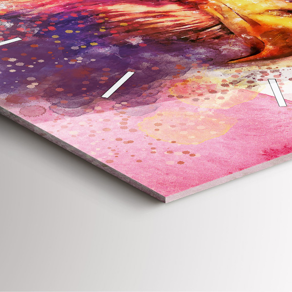 Kwadratowy zegar Akwarela orzeł