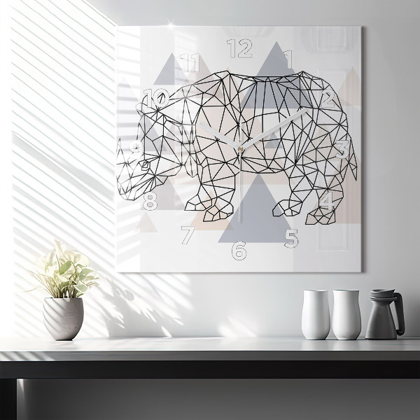 Kwadratowy zegar Geometryczny Wzór