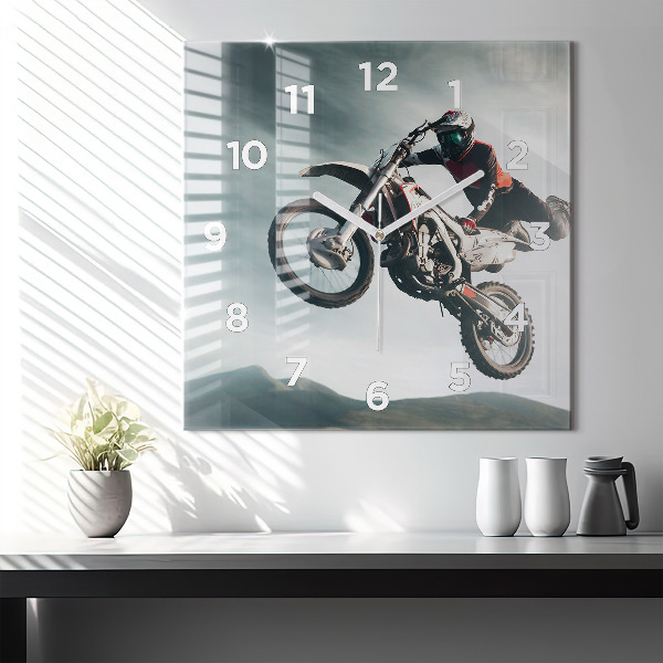 Kwadratowy zegar Motorowy Styl Adrenalina