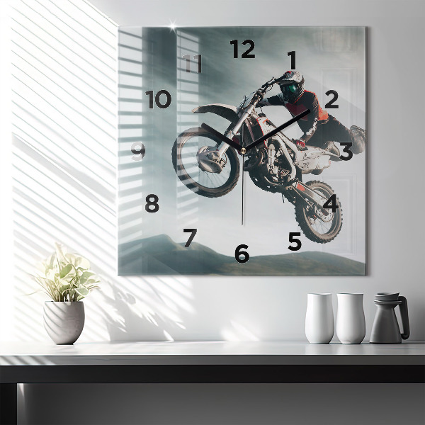 Kwadratowy zegar Motorowy Styl Adrenalina