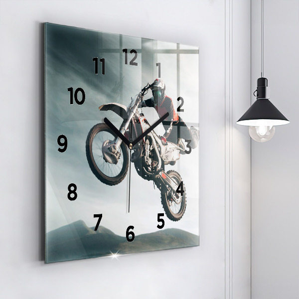 Kwadratowy zegar Motorowy Styl Adrenalina