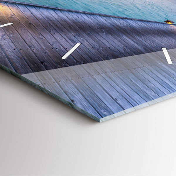 Kwadratowy zegar Zachód słońca Malediwy