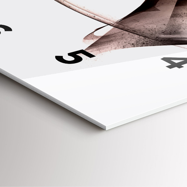 Kwadratowy zegar Malowany profil konia