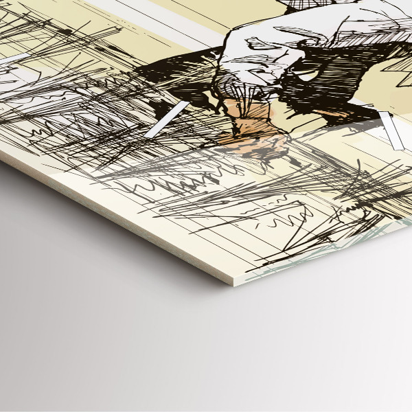 Kwadratowy zegar Kobieta zbierająca ryż