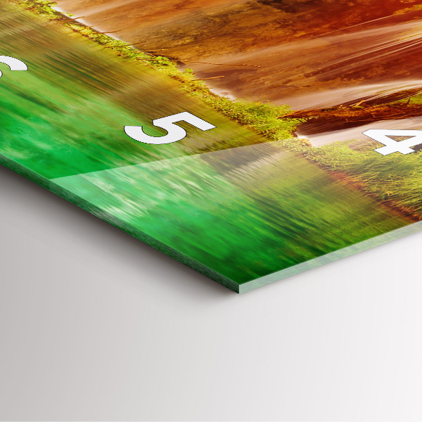 Zegar na ścianę kwadratowy Widok na wodospad