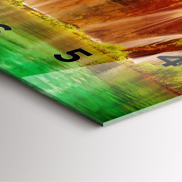 Zegar na ścianę kwadratowy Widok na wodospad