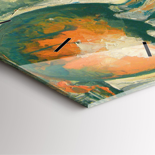 Kwadratowy zegar Malowana postura słonia