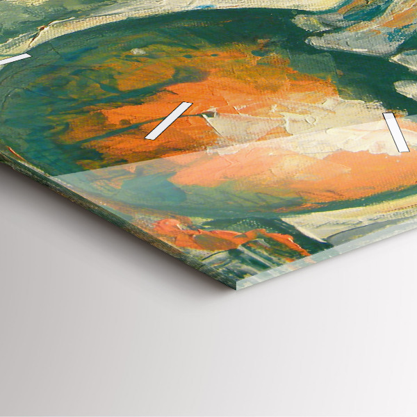 Kwadratowy zegar Malowana postura słonia