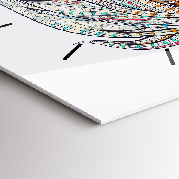 Zegar na ścianę kwadratowy Ilustracja konia