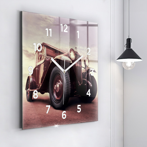 Kwadratowy zegar Samochód w stylu Vintage