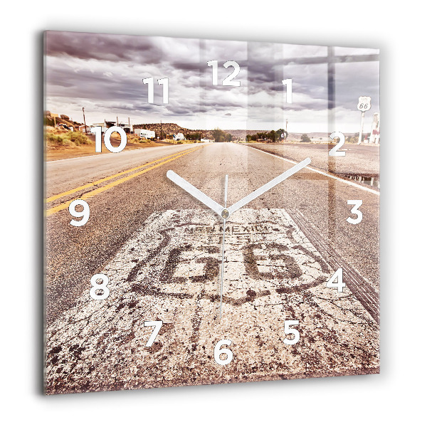 Kwadratowy zegar droga Route 66 USA