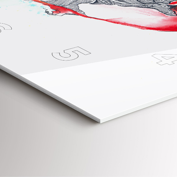 Kwadratowy zegar Kolorowa Papuga w locie