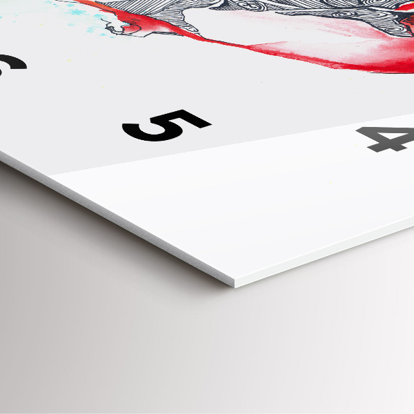 Kwadratowy zegar Kolorowa Papuga w locie