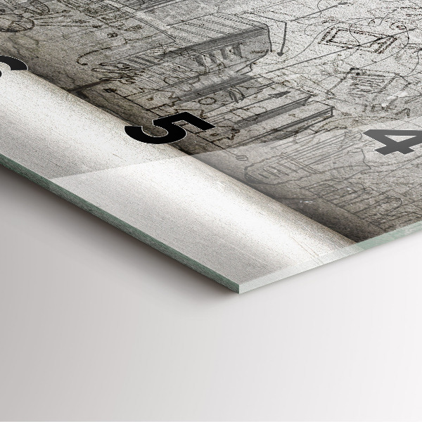 Kwadratowy zegar Szkic Miasta