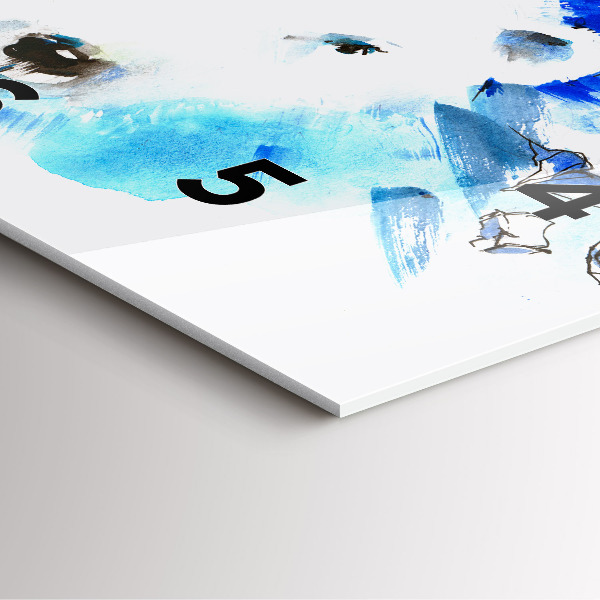 Kwadratowy zegar Niedźwiedź na tle lodu