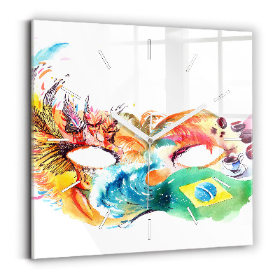 Kwadratowy zegar Kultura - flaga Brazylii