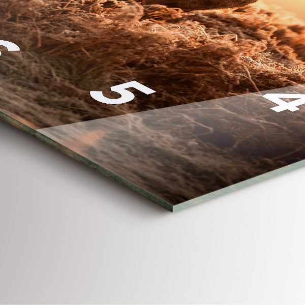 Kwadratowy zegar Jeleń o wschodzie słońca