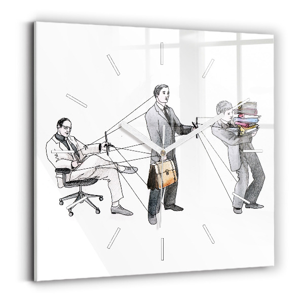 Kwadratowy zegar Ludzie marionetki