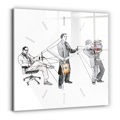 Kwadratowy zegar Ludzie marionetki