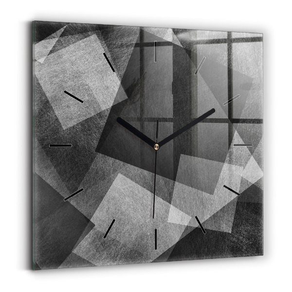 Zegar ścienny kwadratowy Abstrakcja geometryczna