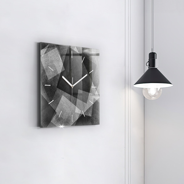 Zegar ścienny kwadratowy Abstrakcja geometryczna