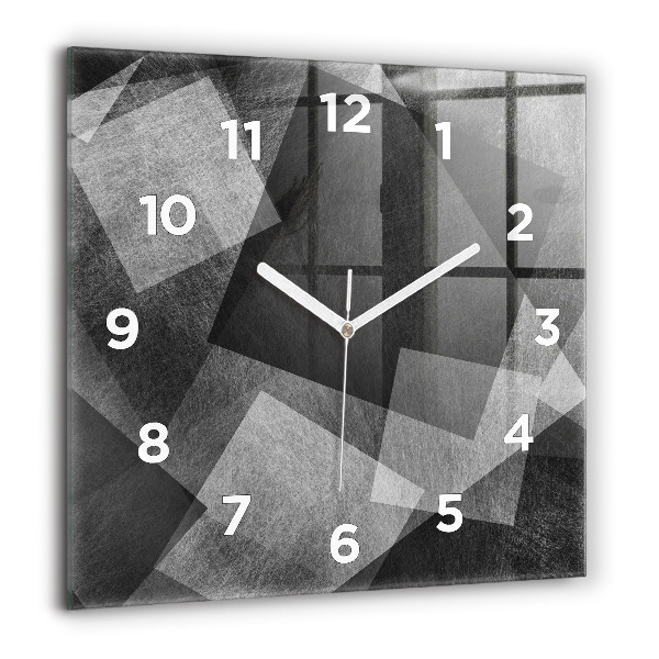 Zegar ścienny kwadratowy Abstrakcja geometryczna