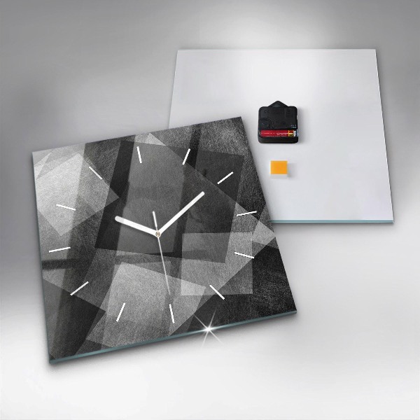 Zegar ścienny kwadratowy Abstrakcja geometryczna
