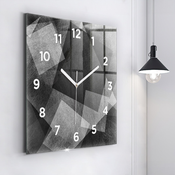 Zegar ścienny kwadratowy Abstrakcja geometryczna