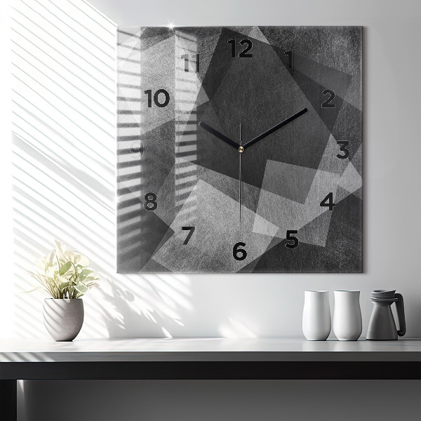 Zegar ścienny kwadratowy Abstrakcja geometryczna