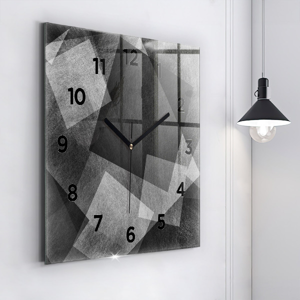 Zegar ścienny kwadratowy Abstrakcja geometryczna