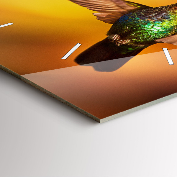 Zegar ścienny kwadratowy Koliber ptak