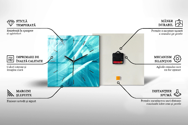 Kwadratowy zegar Samolot w chmurach