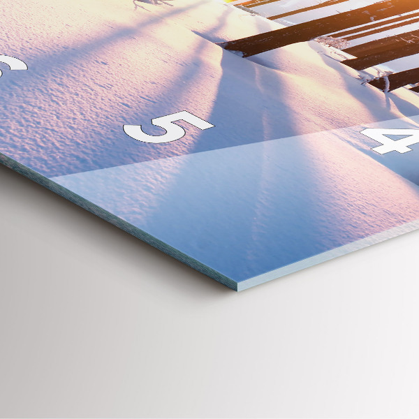 Kwadratowy zegar Zachód słońca Las