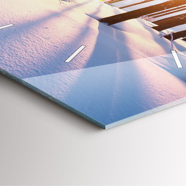 Kwadratowy zegar Zachód słońca Las