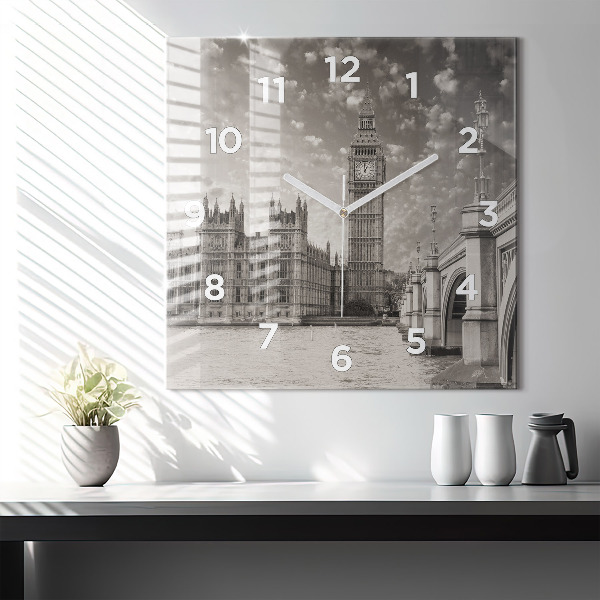 Kwadratowy zegar Londyn Anglia Big Ben