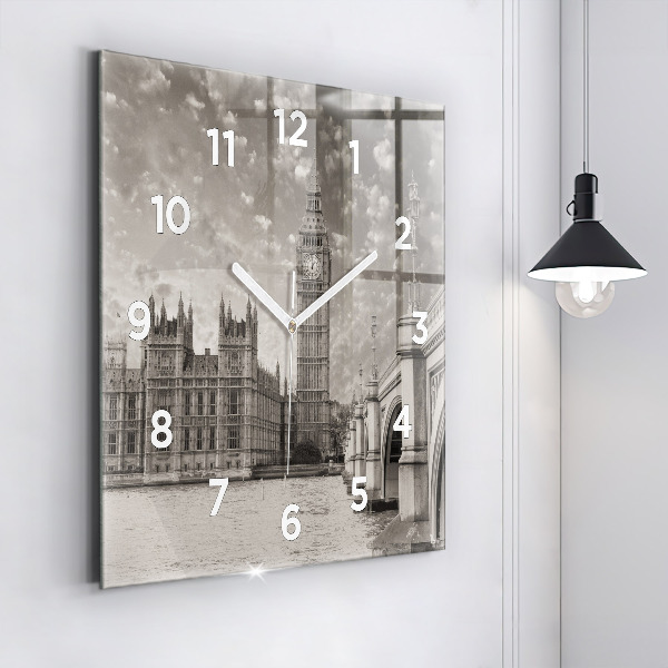 Kwadratowy zegar Londyn Anglia Big Ben
