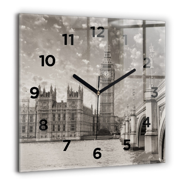Kwadratowy zegar Londyn Anglia Big Ben
