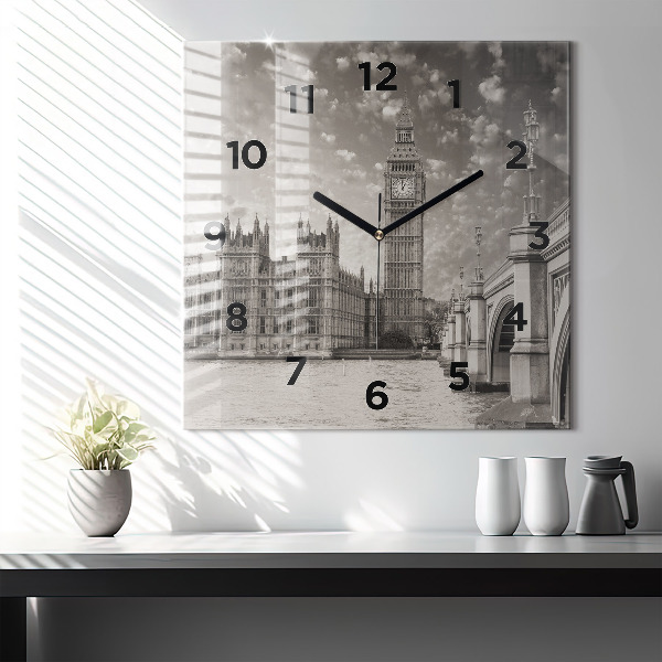 Kwadratowy zegar Londyn Anglia Big Ben